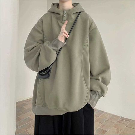 Men's Velvet Thickened Hooded Jacket